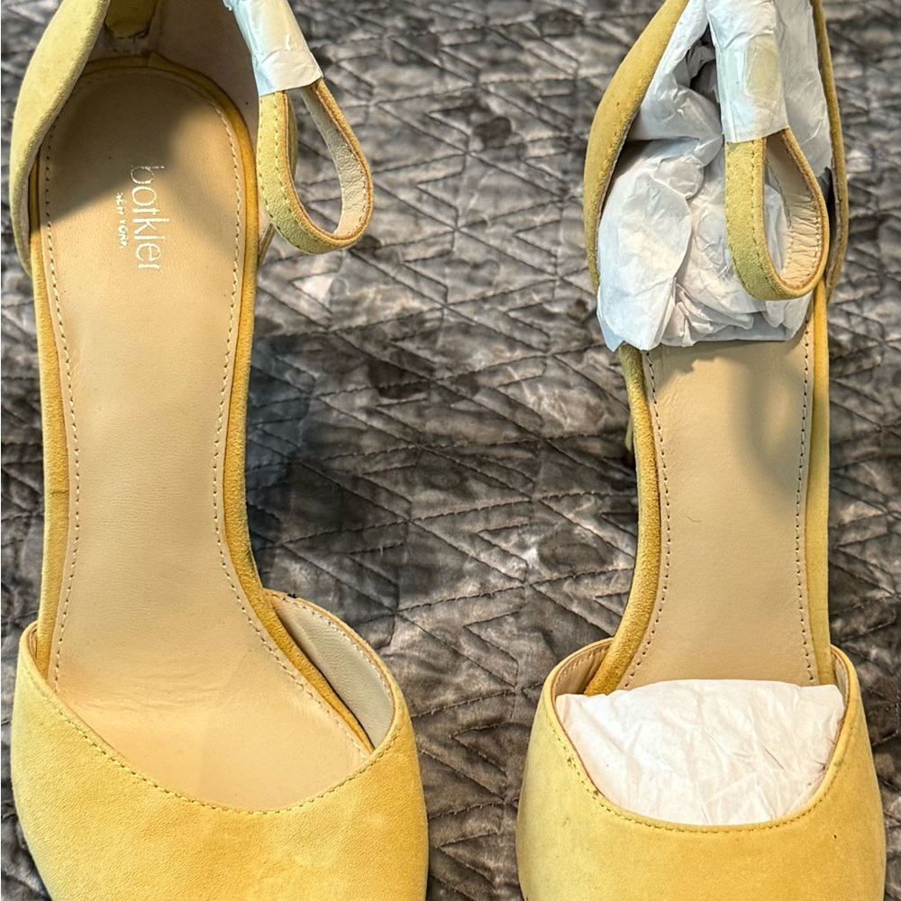 Botkier Yellow Heels with Tassels